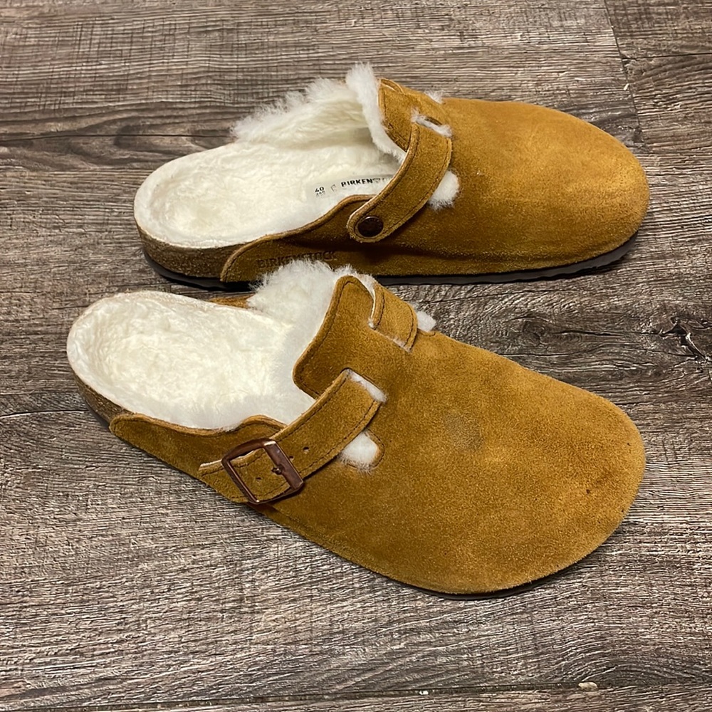 Shearling Birkenstock Clog